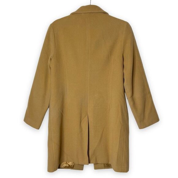 Aritzia Talula Babaton Tan Virgin Wool Cashmere Blend Trench Peacoat Size M - Picture 2 of 6